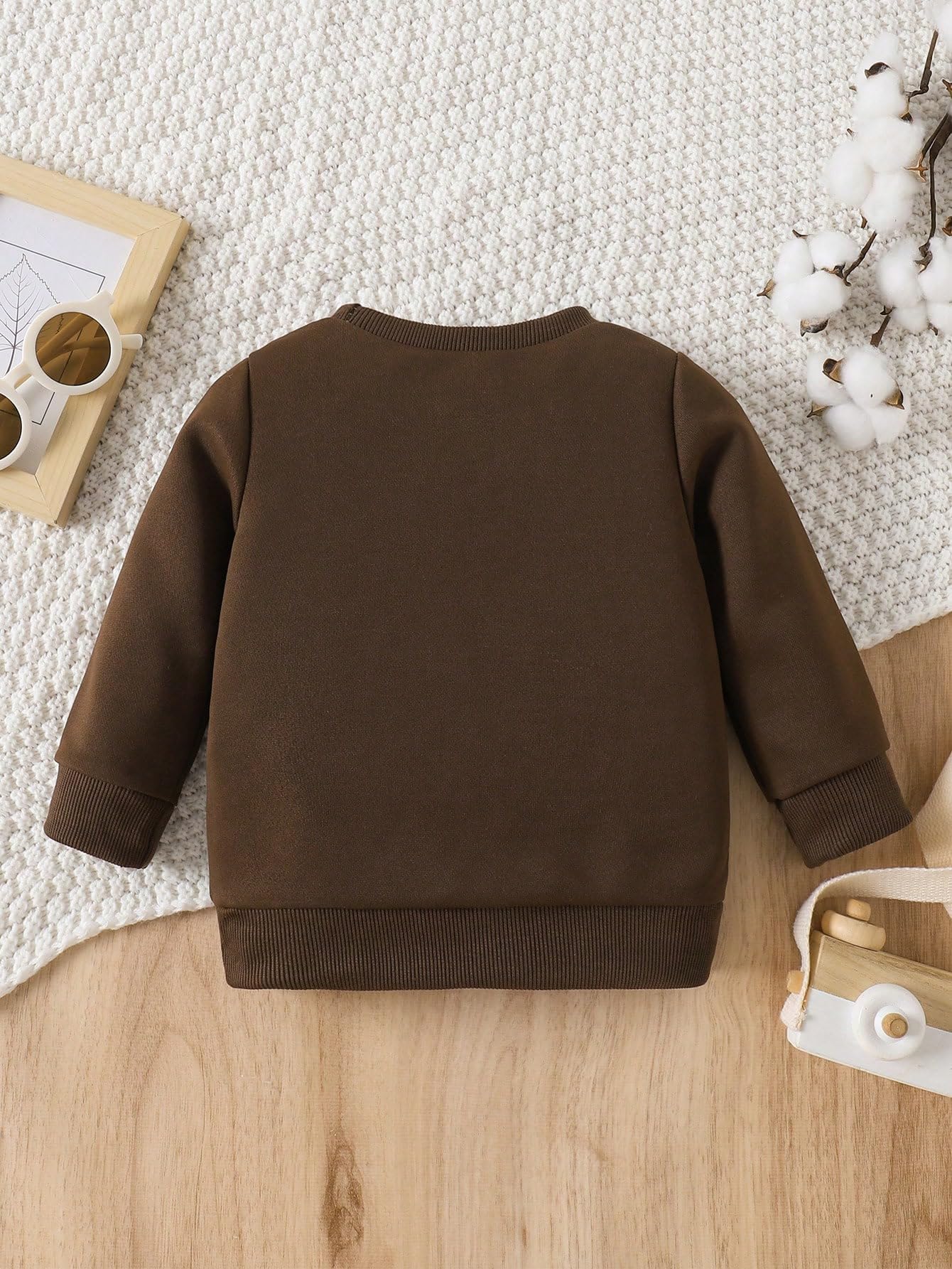 Lymio Kids Sweatshirt | Sweatshirt for Kids | Comfortable Boys T-Shirt | Unisex Baby Full Sleeve Top (Kids-10-Brown) | Age 12-18 Months 1