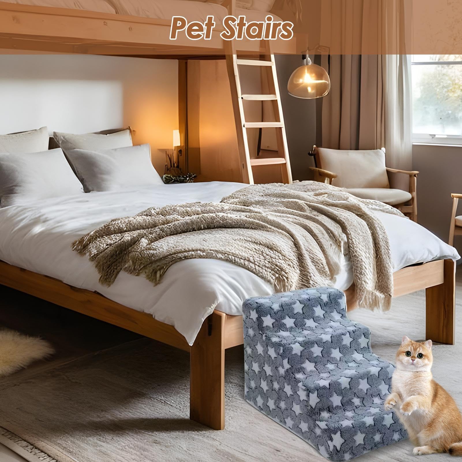 per animali domestici, rampa per gatti anziani, lavabile, antiscivolo, per veicoli, letti, davanzali, studio, camera da letto, soggiorno, divano, gattini, proprietari di cuccioli