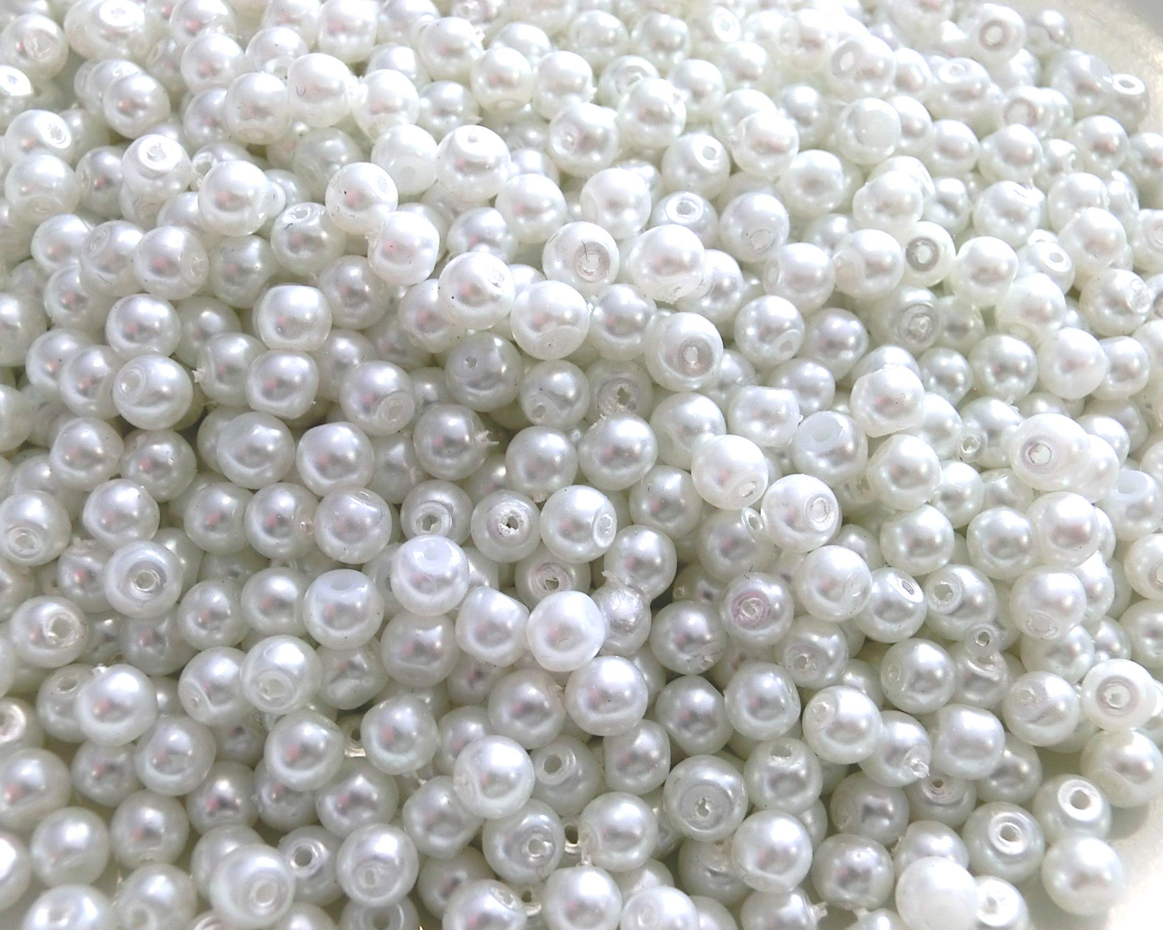 Mix 400 Perline Di Vetro Per Gioielli – Rondelle Sfaccettate E R Tonde, Trasparenti, Bianche E Nere, 4-6-8 Mm