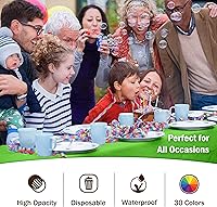 Vista 4 de Exquisite The Case - Manteles desechables de plástico lima para mesas rectangulares a granel, paquete de 48 manteles desechables de plástico