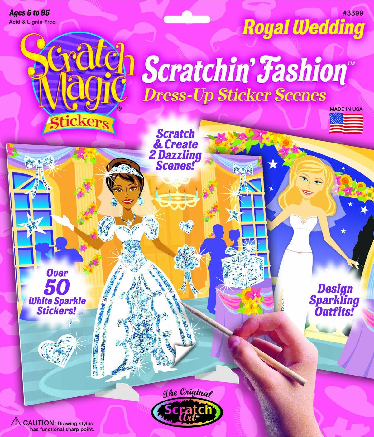 Scratch Art Scratchin' Fashion Sticker Scenes Royal Wedding