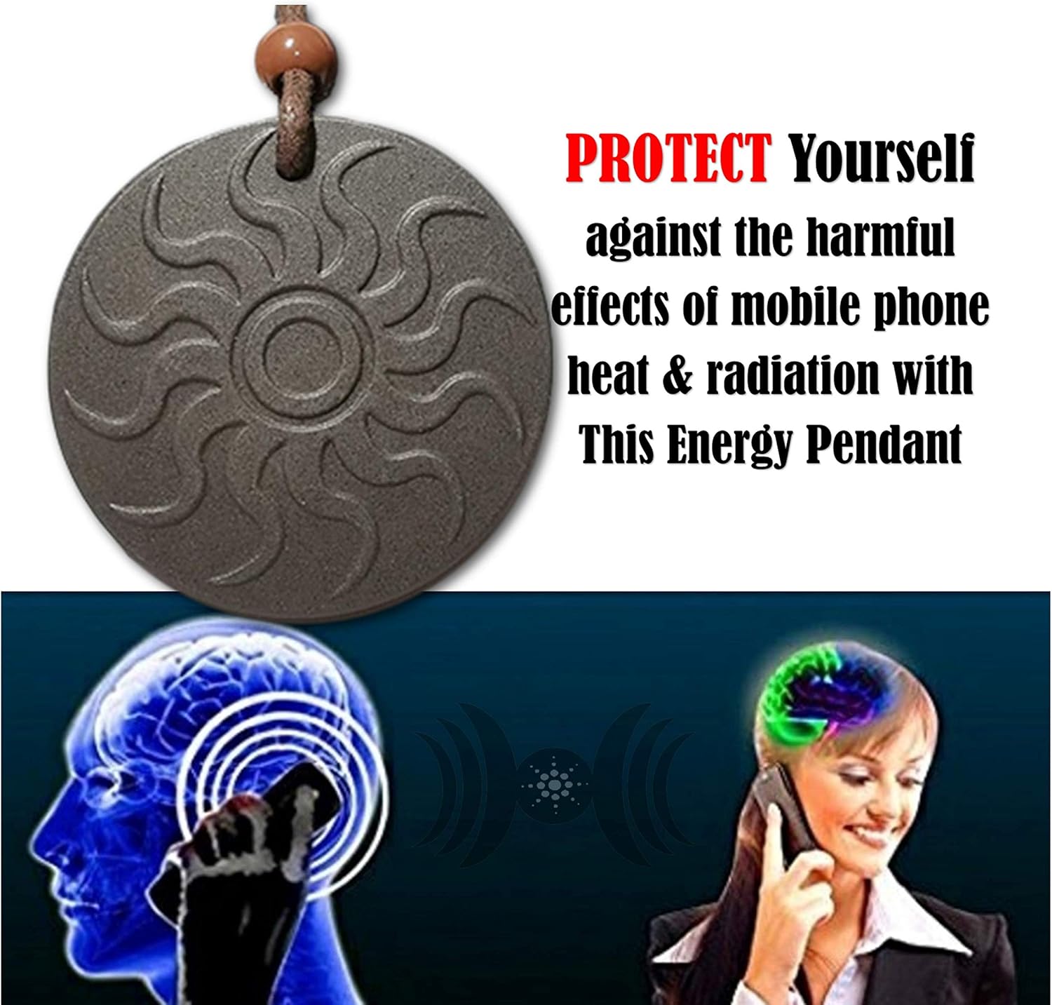 Hubbering Magnetic Field Therapy Product Powerful Reiki Pendant | Neutralizer Shield | Compressed Lava, Tourmaline & Shungite | Orgone Energy Stone : Health & Household