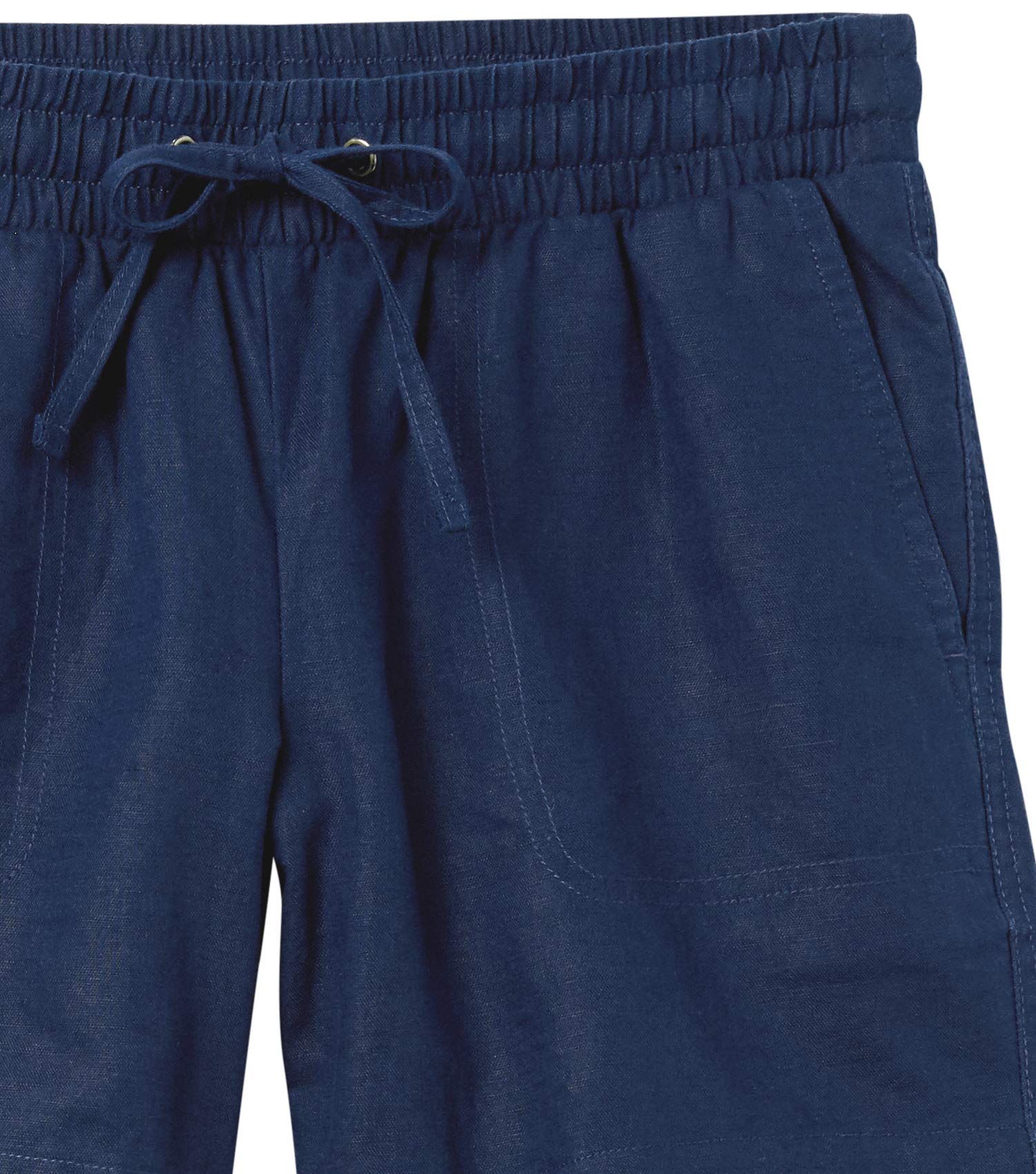 Amazon Essentials Short en Mélange de Lin, Cordon de Serrage, Entrejambe 13 cm (Disponible en Grande Taille) Femme