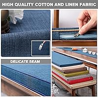 Vista 3 de Cojín de tamaño personalizado para banco, cojín personalizable para asiento de ventana de muebles de patio de interior y exterior, funda de lino