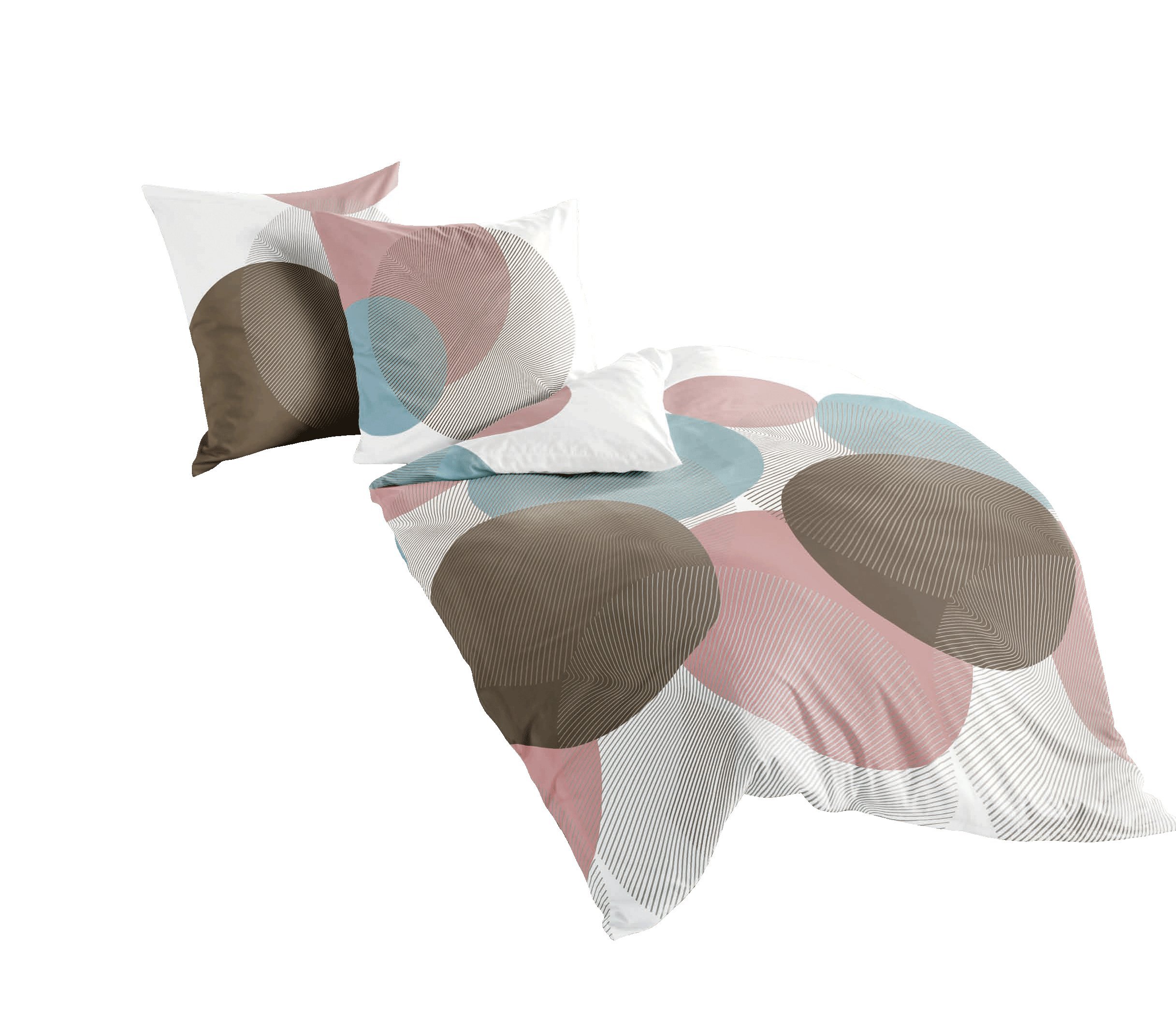 Bierbaum Bettwäsche, Baumwollsatin, rosa, 200 x 200 cm, Made In Germany