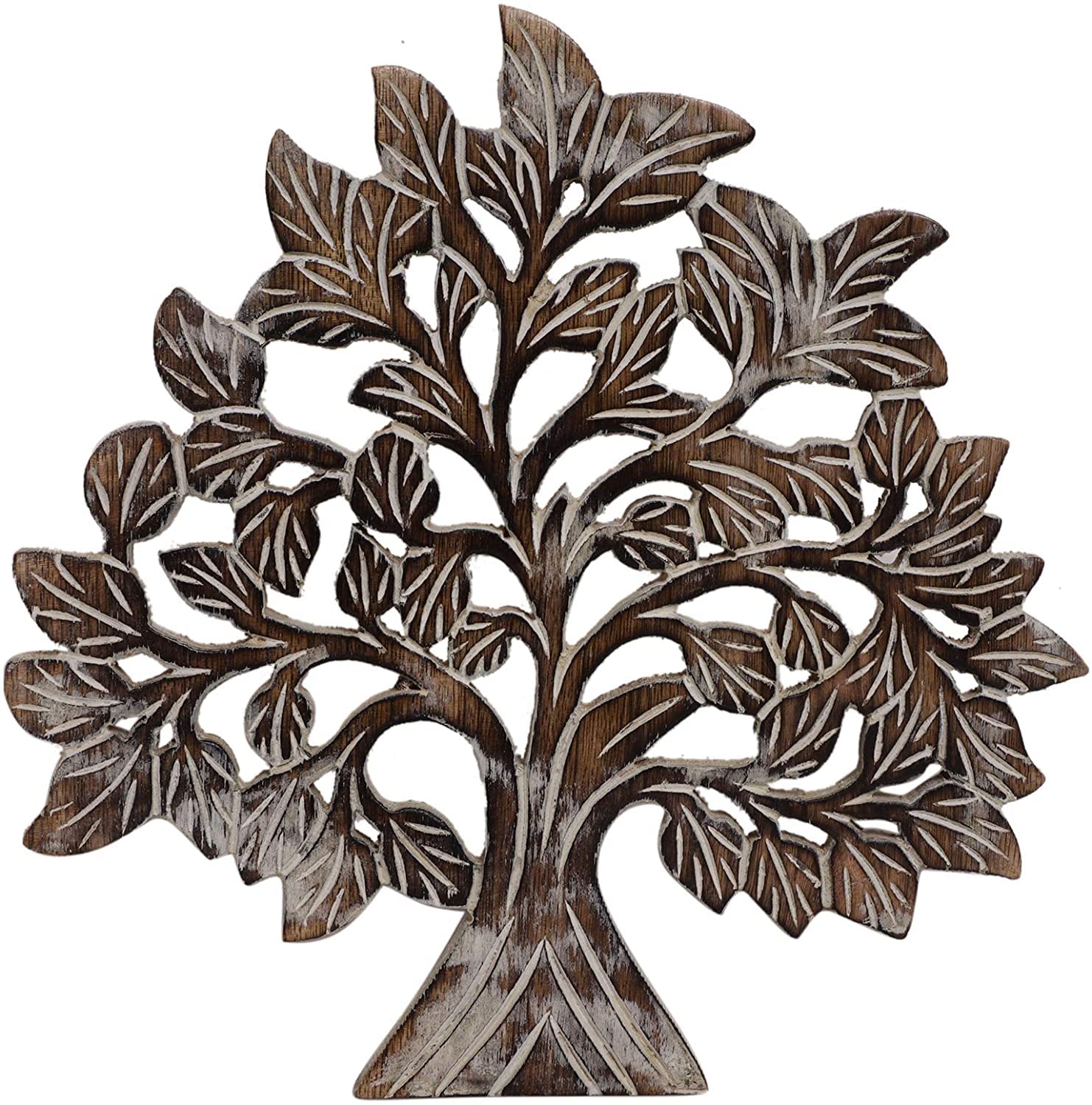 S.B.ARTS Wooden White Tree Design Tea Pot Trivet for Dining Table | Teapot Coaster | for Hot Pots, Pans, Dishes | Kitchen, Table Decor, Accessory