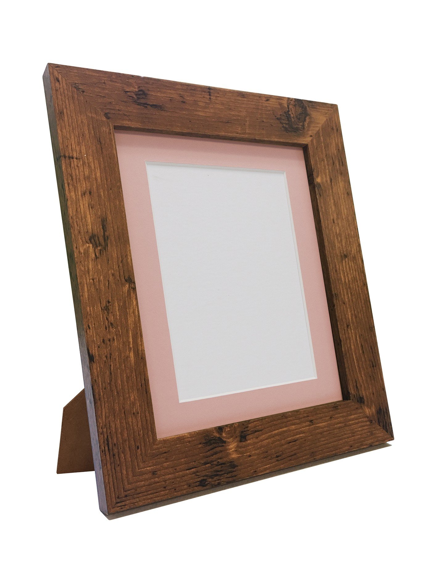 Frames By Post Pink Mount Metro Vintage Wood Photo Picture Poster Frame With 24 X 18 Image Size 18 X 12 Inch (Plastic Glass)