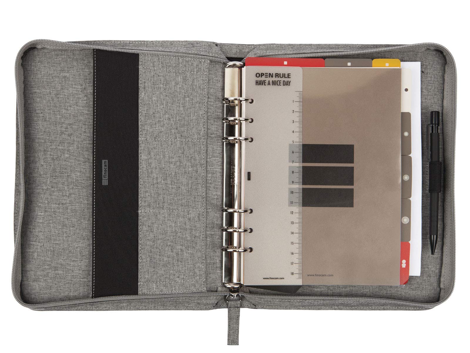 Finocam Zip Urban – Agenda organizer Zip Semana vista verticale spagnolo, colore: grigio