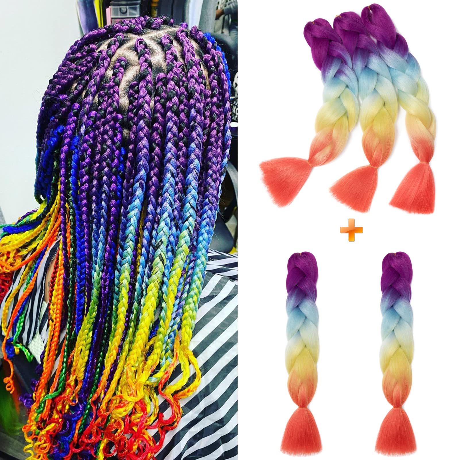 60cm Extensiones de Pelo Trenzas Africanas Castaño Oscuro Extensiones para Trenzas Africanas 1 pcs 100g Kanekalon Pelo para Trenzas Africanas Sintetico Extensiones de Trenzado Cabello Braiding — view 129