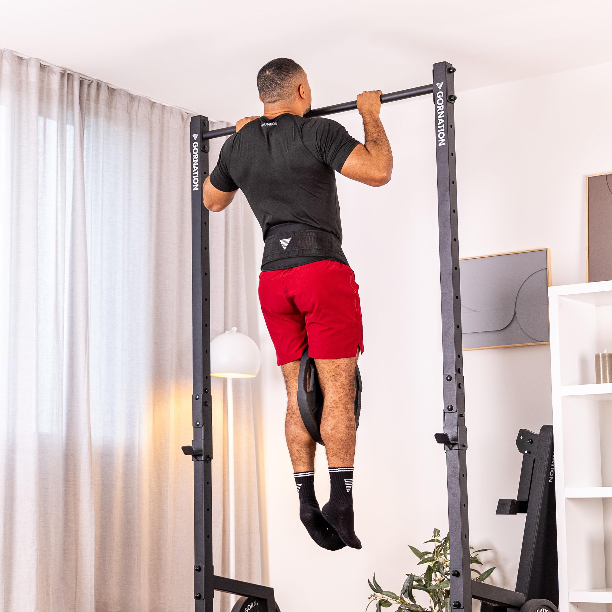 GORNATION Disques de Musculation 50 mm en Fonte, Disques Olympiques pour Barre et Haltères, Weight Plates avec Poignées, Set de Poids pour Musculation, Fitness et Calisthenics