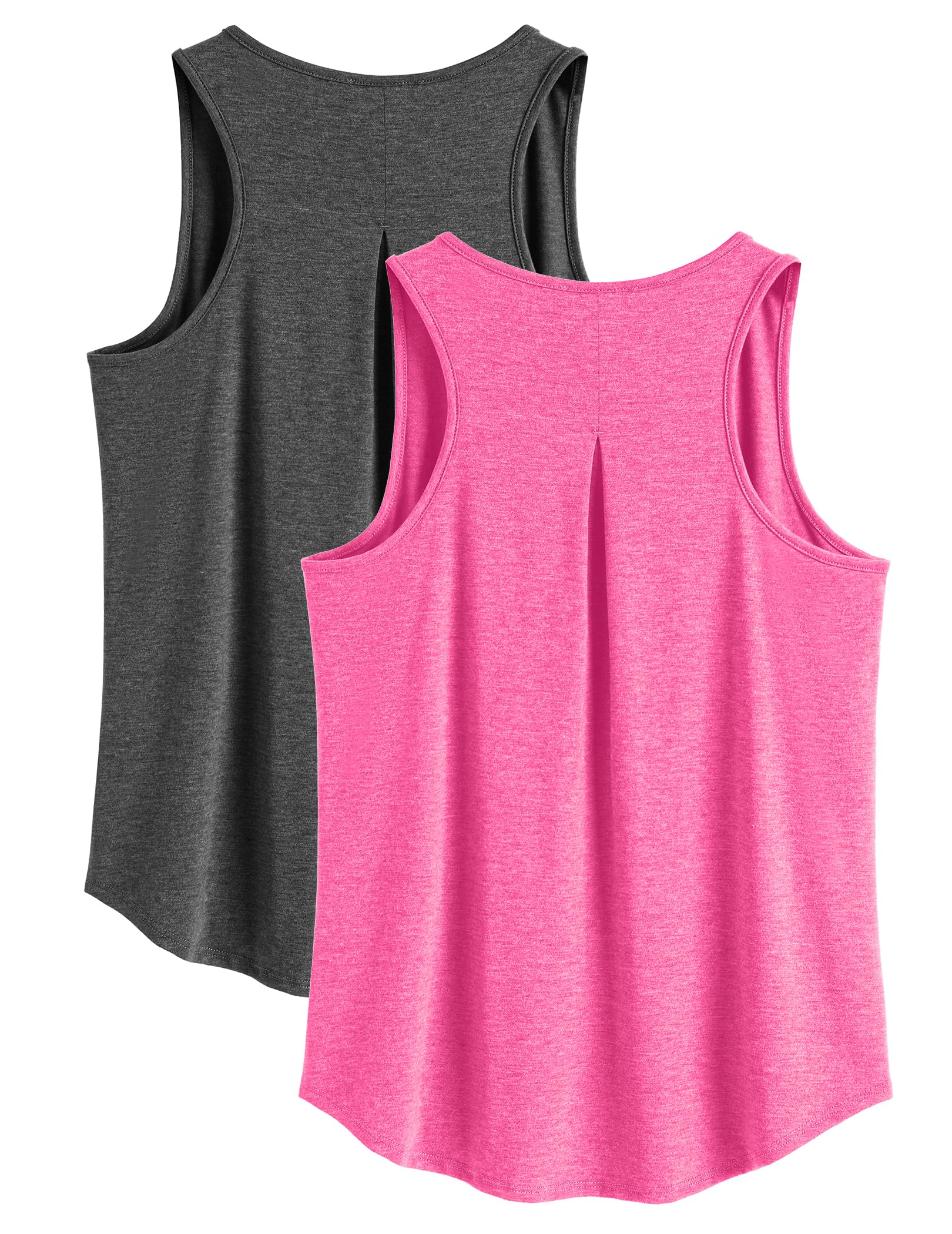 PINSPARK Workout Tops for Women Racerback Tank Top Pack Sleeveless Athletic Running Tops Loose Gym Shirt Quick Dry Yoga Tank