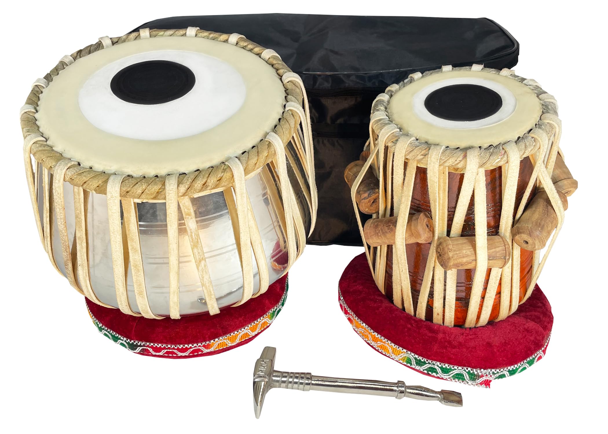 GT Manufacture Professional Tabla set Sheesham wood Dayan and Steel Bayan with full tool kit-image-26