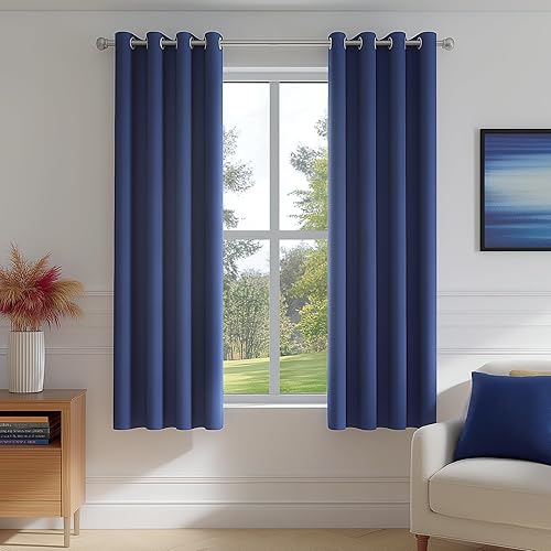 Miniatura 26 de FMFUNCTEX Cortinas 100% opacas para dormitorio, cortinas de tejido geométrico verde salvia de 90 pulgadas de largo, cortina con aislamiento térmico