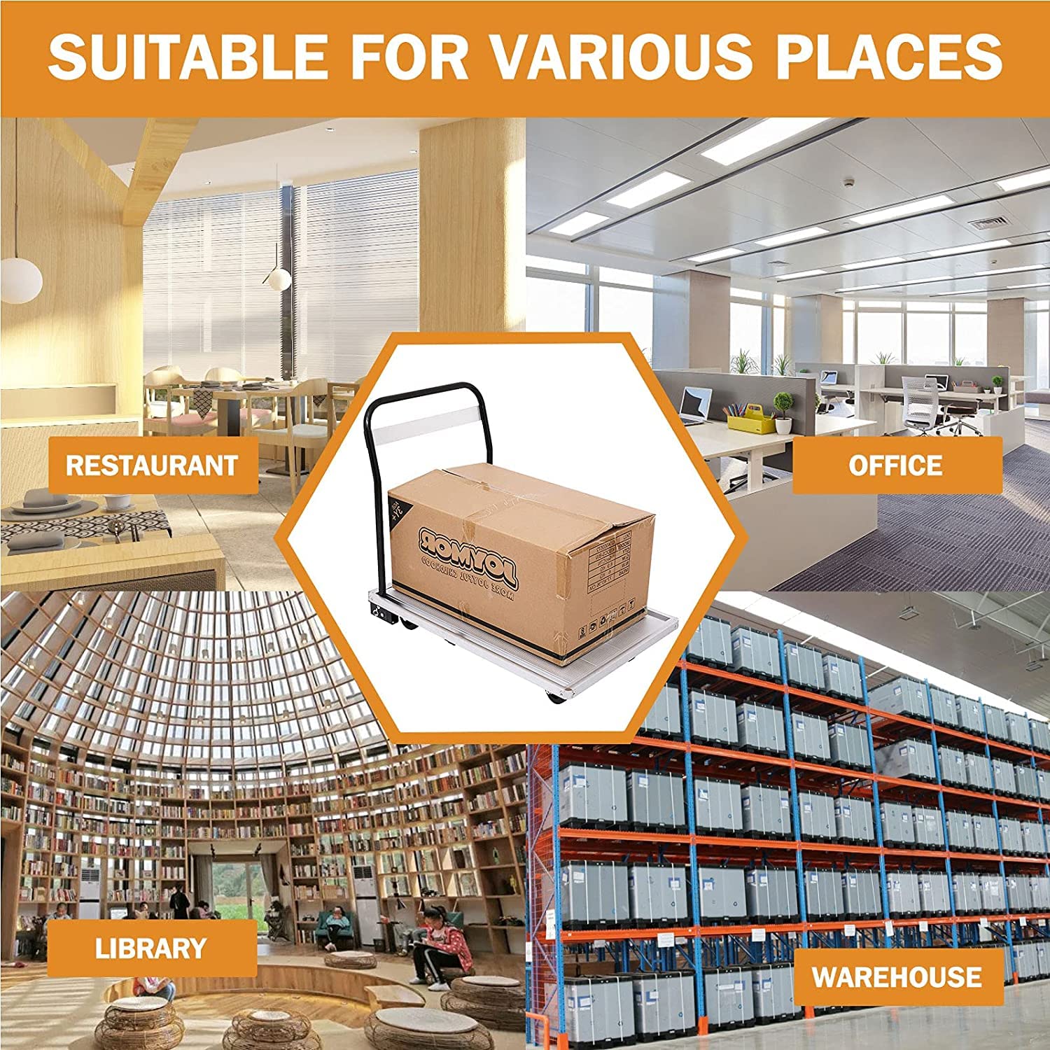 Buy Folding Aluminum Platform Truck, 780 Lbs Large Moving Carts