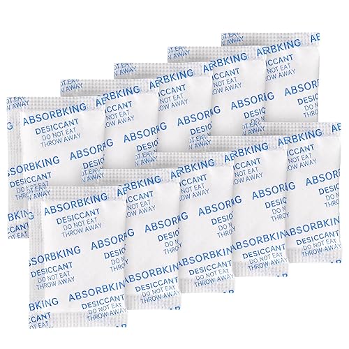 Paquetes de desecantes 0.07 oz 500 paquetes absorbentes de humedad, desecante de grado alimenticio con indicador de color, paquetes de desecantes