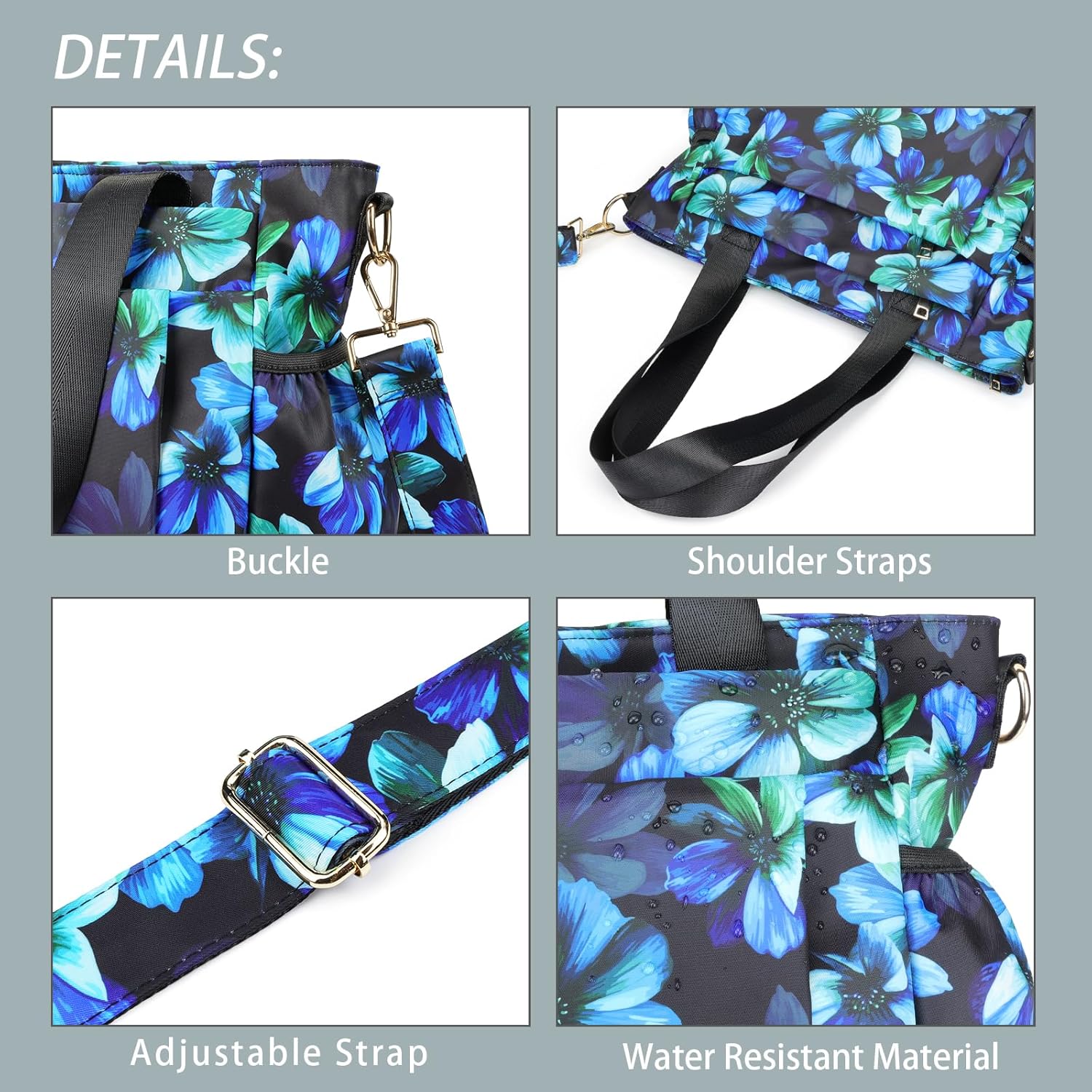 CLOUDMUSIC Crossbody Bags Shoulder Tote Handbag Nylon With Straps Waterproof Multi Bottle Pockets For Women Trendy - Image 2