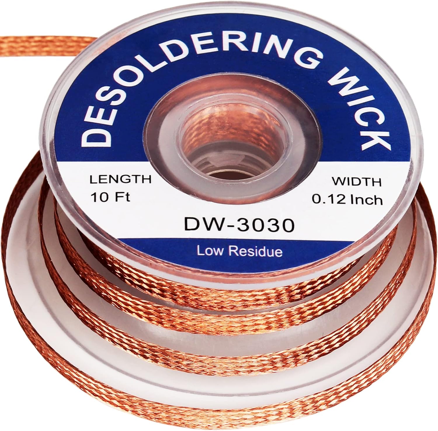 Lesnow solder wick Braid 3mm/0.12" Width 10' Length, NoClean