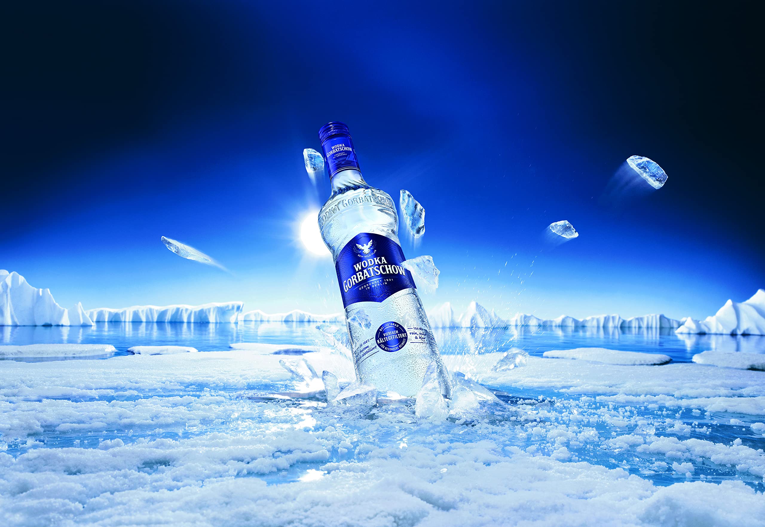 Wodka Gorbatschow 37,5 Prozent vol. (1 x 1 l) Premium Vodka - absolute Reinheit und Klarheit, milder Geschmack, ideal als Longdrink, im Cocktail oder als Shot (Packung mit 3)