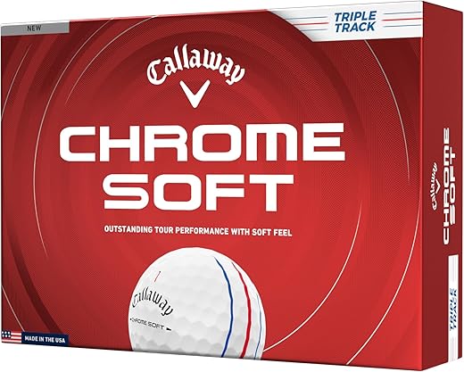 Chrome Soft Triple Track 2022 Golf Balls, White - Callaway