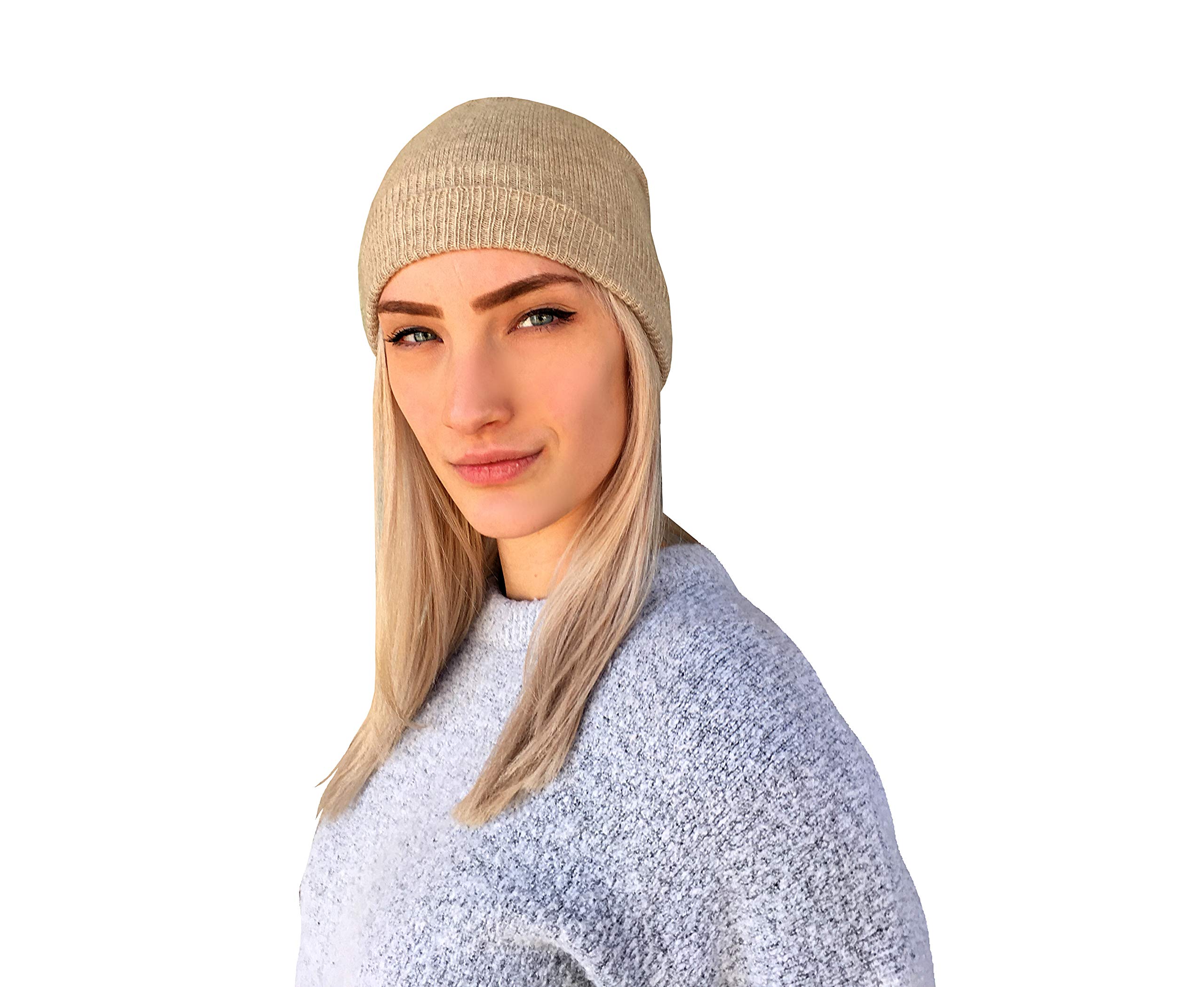 Berretto Donna Invernale Cashmere 100% Beige