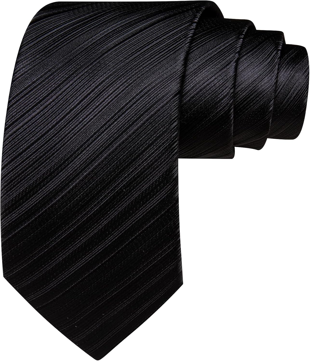 Barry.Wang Tie Sets for Men Silk Stripe Necktie Woven Checkered Handkerchief Cufflinks Formal Business Wedding - Image 3