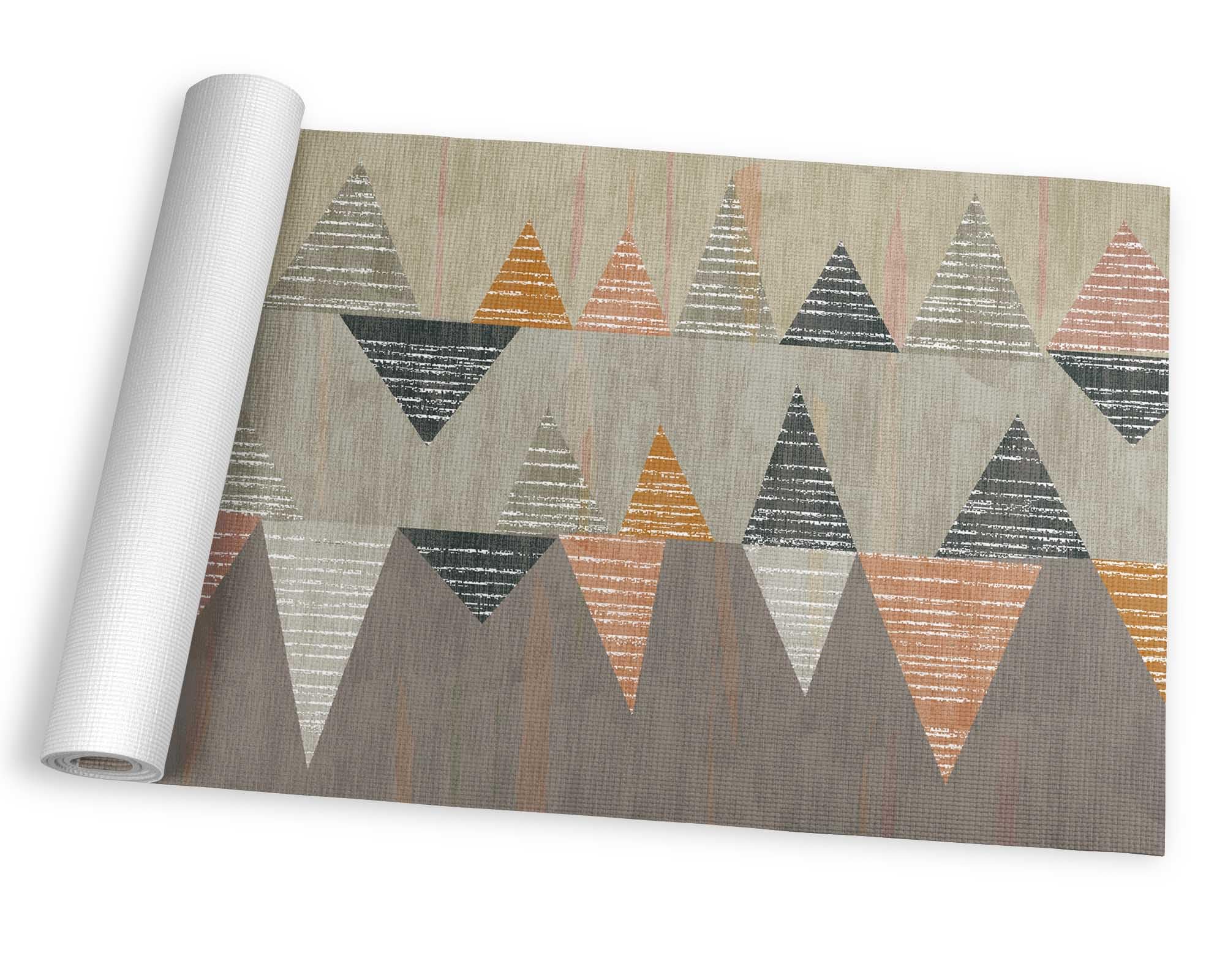 Exma Alfombra de Vinilo para Cocina | Alfombra Resistente Antimanchas | Alfombra Vinílica Baños | Venta por Metros - Moderno triángulos