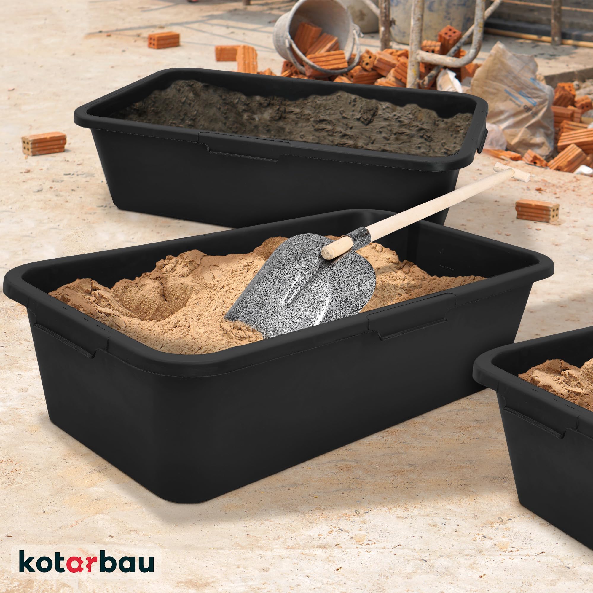 KOTARBAU Robusta pala da giardino 285 x 230 mm acciaio manico legno