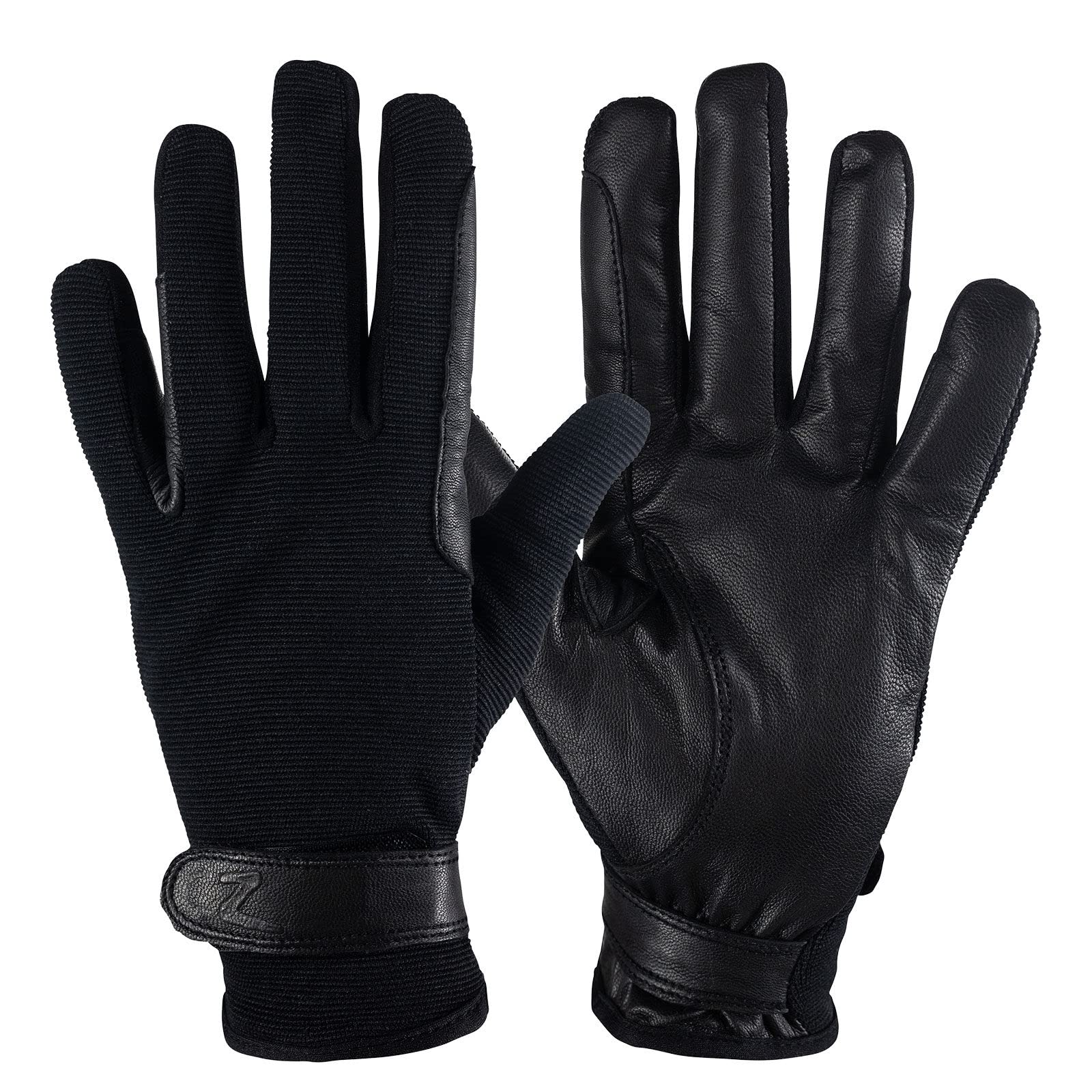 HORZE Damen Winter Handschuhe, Reithandschuhe mit Leder Grip und Stretch Fashion