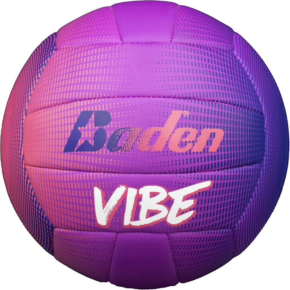 Baden | Vibe | Cushioned Synthetic Leather Recreational Indoor/Outdoor Volleyball | Purple/Pink