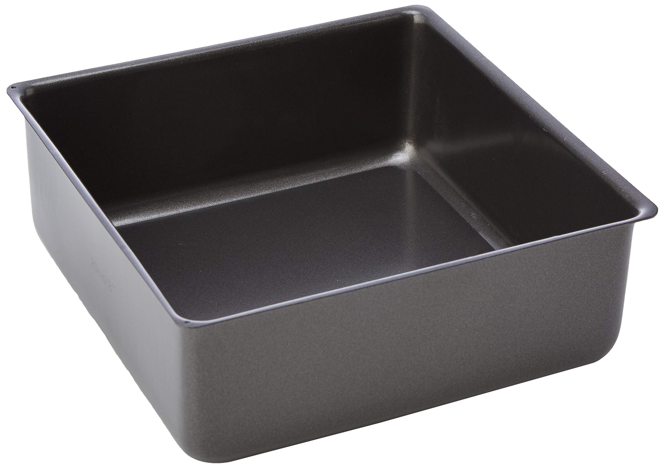MasterClass Bandeja para hornear, molde para tartas de fondo suelto sin PTFE, PFOA ni BPA, molde profundo para tartas, acero al carbono, cuadrado, 20 cm (8")