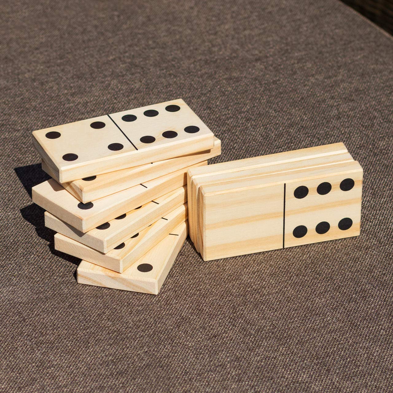Harrier Collection de Dominos Géants Jeu de Jardin pour Enfants et Adultes Sac de Transport Inclus