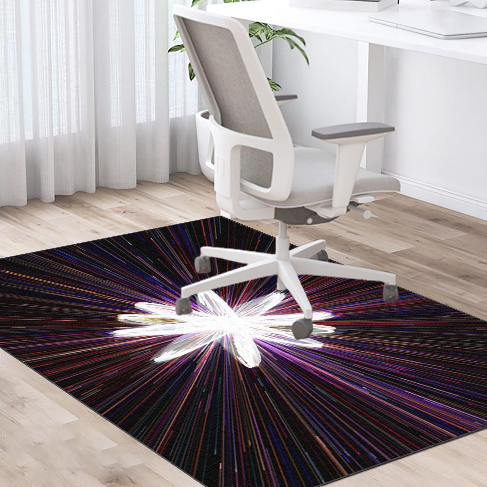 Zteiuqx Computer Gaming Chair Mat,Office Chair Mat for Hardwood Floor & Carpeted Floor, Heavy Duty Floor Protector Desk Chair Mat for Carpet Floors, Non Slip Chair Mat for Home Office 120 x 140 cm