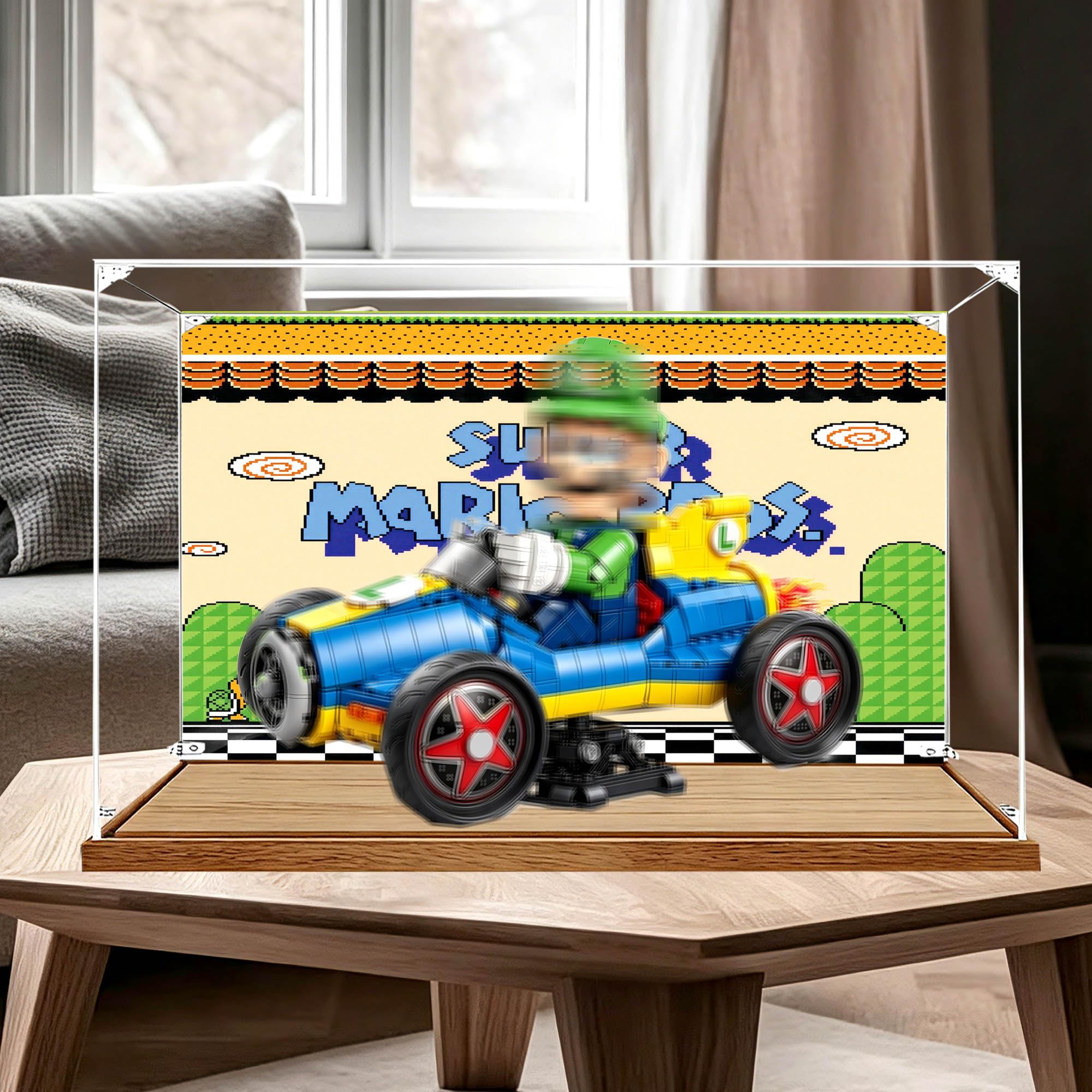 Vetrina compatibile con Le-go 72050 Go Kart Set (Sfondo 3)