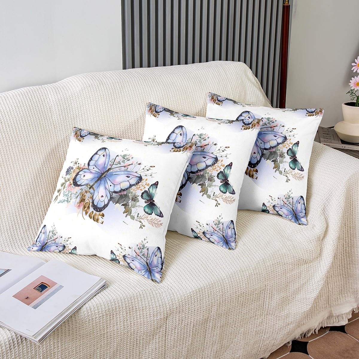 Federe Per Cuscini Primaverili Ed Estive, 45 X 45 Cm, Fiori