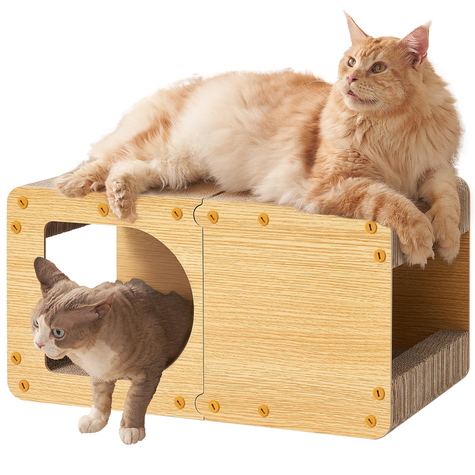 EHEYCIGA Cardboard Cat Scratcher House, 23-Inch