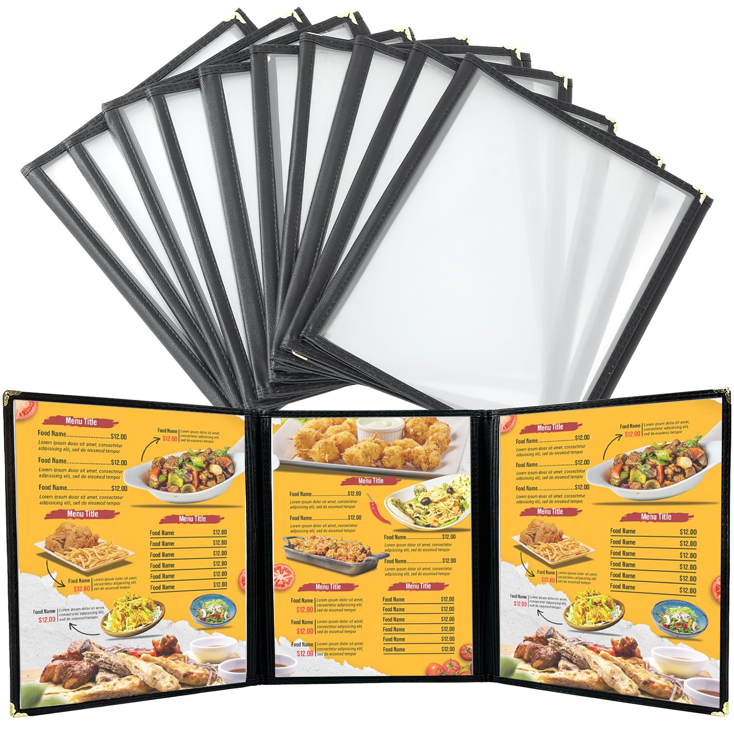 Snapklik.com : FLKQC Menu Covers 10PCS 8.5 X 11 Transparent Restaurant ...