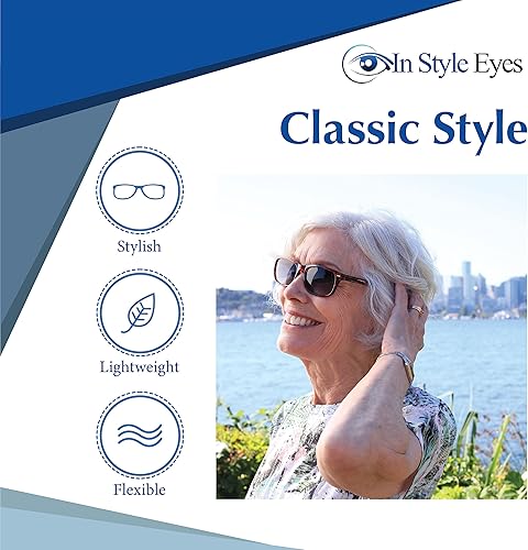 Miniatura 5 de In Style Eyes Seymore - Lentes de sol bifocales retro, montura completa, montura rectangular, lentes asféricas no polarizadas