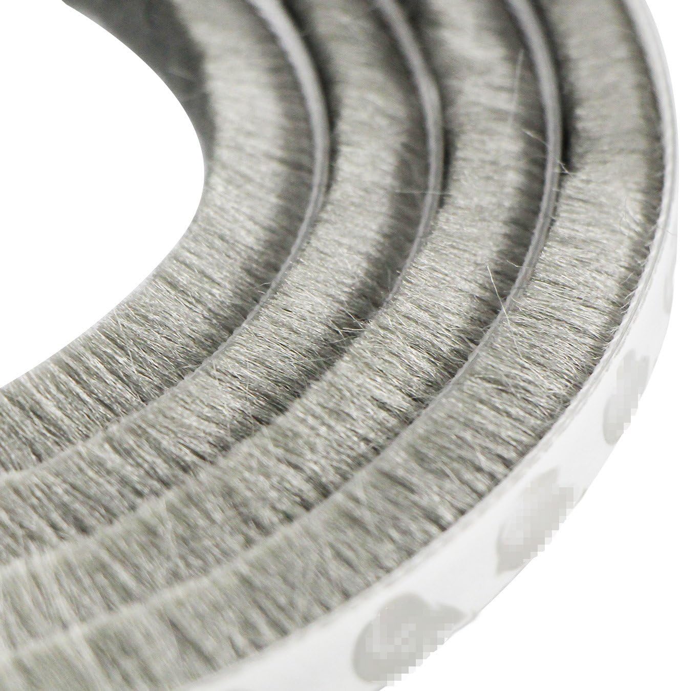 UOOOM 5m Windproof Dustproof Door Window Seal Stripl Self Adhesive Brush Strip 9x9mm (Gray)