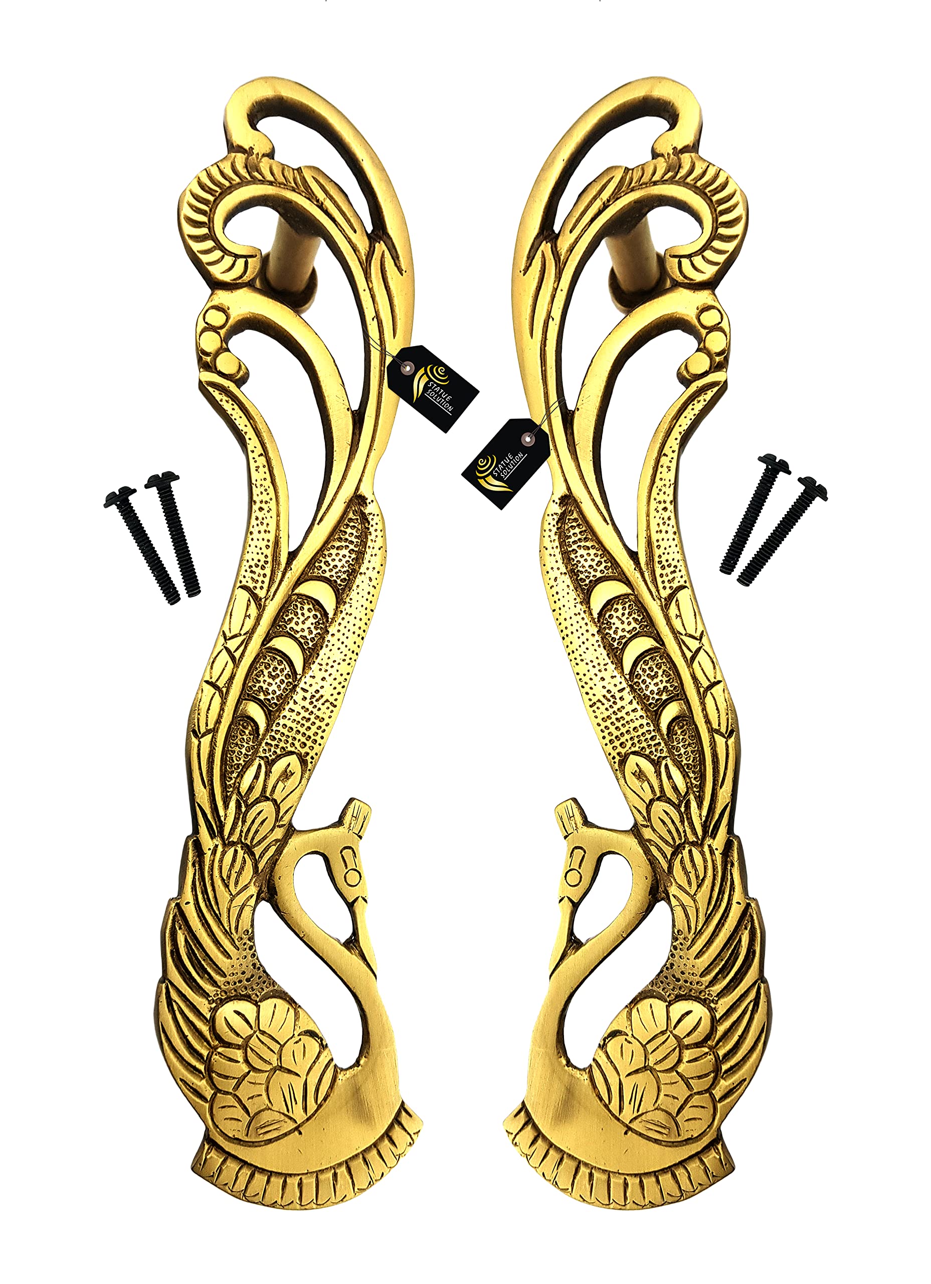 STATUESOLUTION Golden Antique Finish Designer Brass Door Handle Pair -2 Pieces (B07X49HVCT) Amazon Price History, Amazon Price Tracker