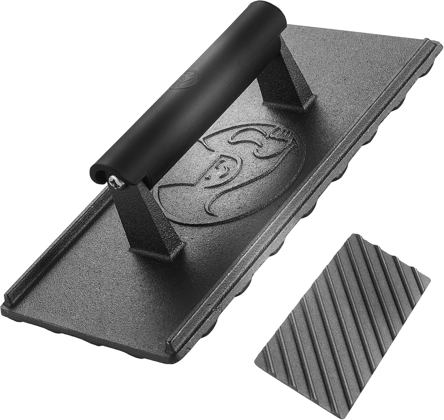 Cast Iron Grill Press Heavy Duty Smash Burger Press w/Heat Resistant