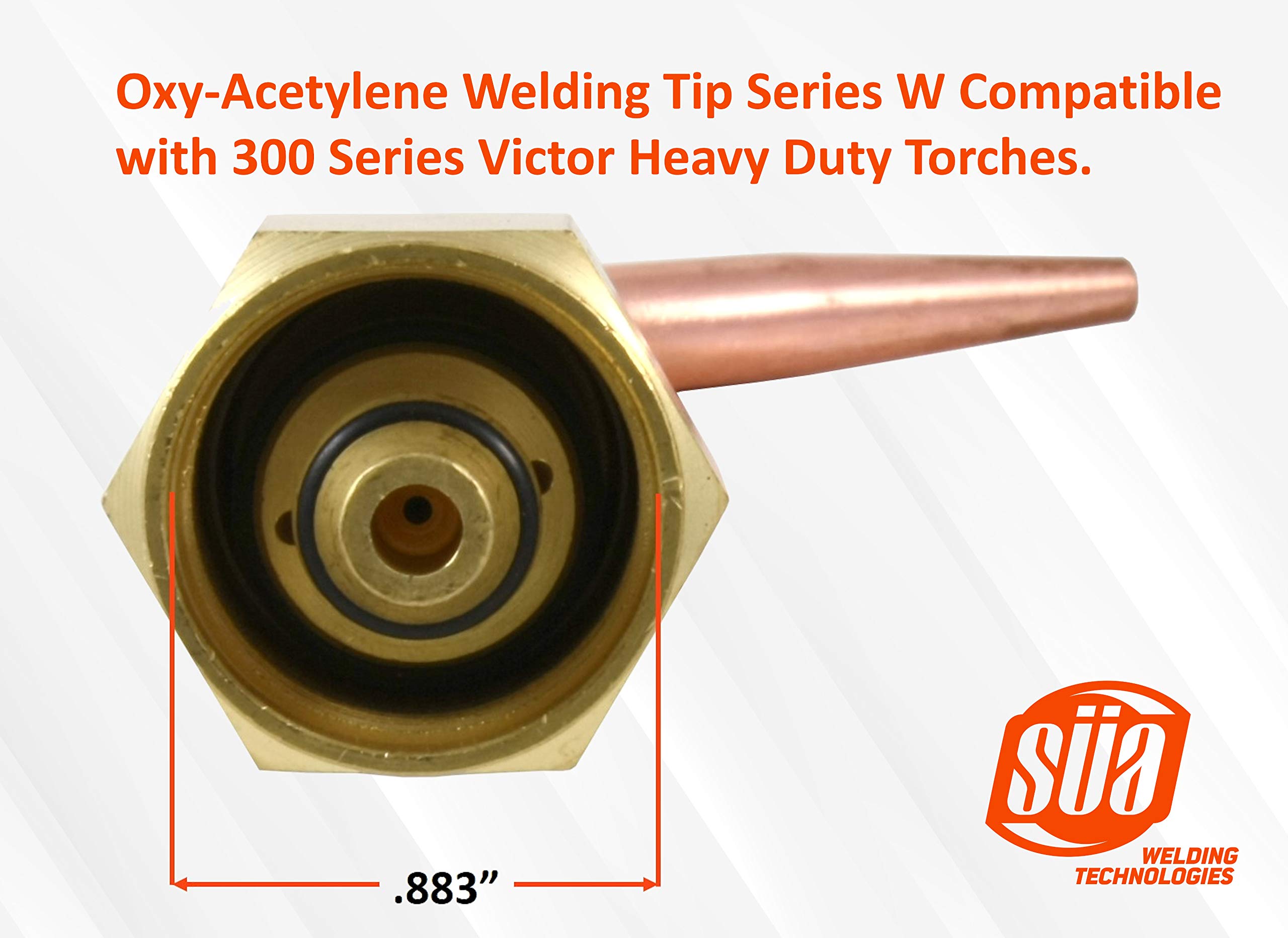 SÜA Welding Nozzle 000-W Replacement for 300 Series Victor Torch Handles. #000