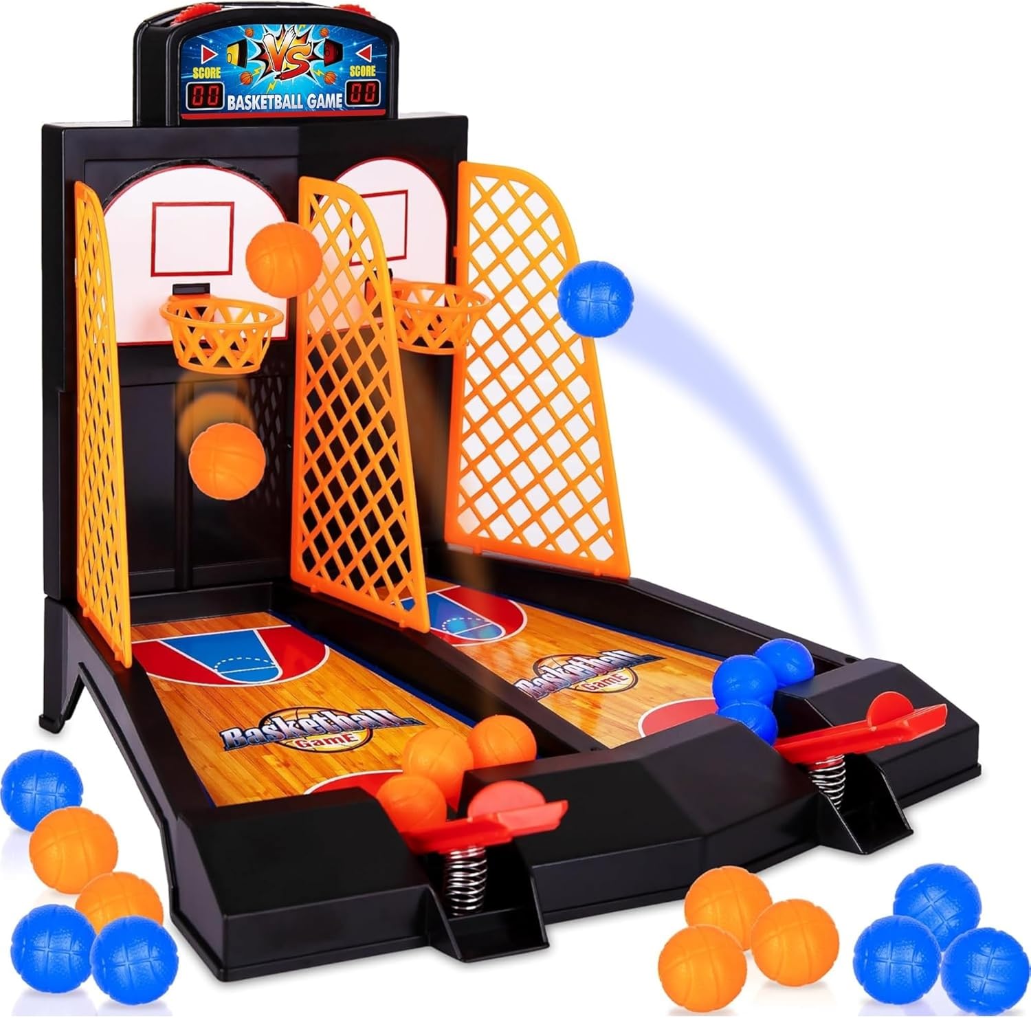 ArtCreativity Mini Basketball Games, with 20 Mini Balls, Basketball Toys, Tabletop Game for Kids and Adults, Desk Games for Office, Best Basketball Gifts Idea for Boys, Girls, and Adults