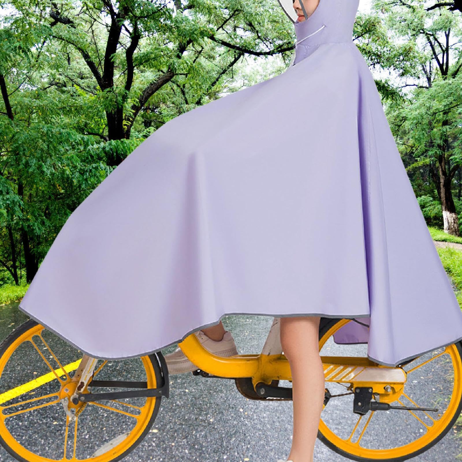 LOVIVER Poncho Da Ciclismo Impermeabile per Adulti con Cappuccio E Protezione