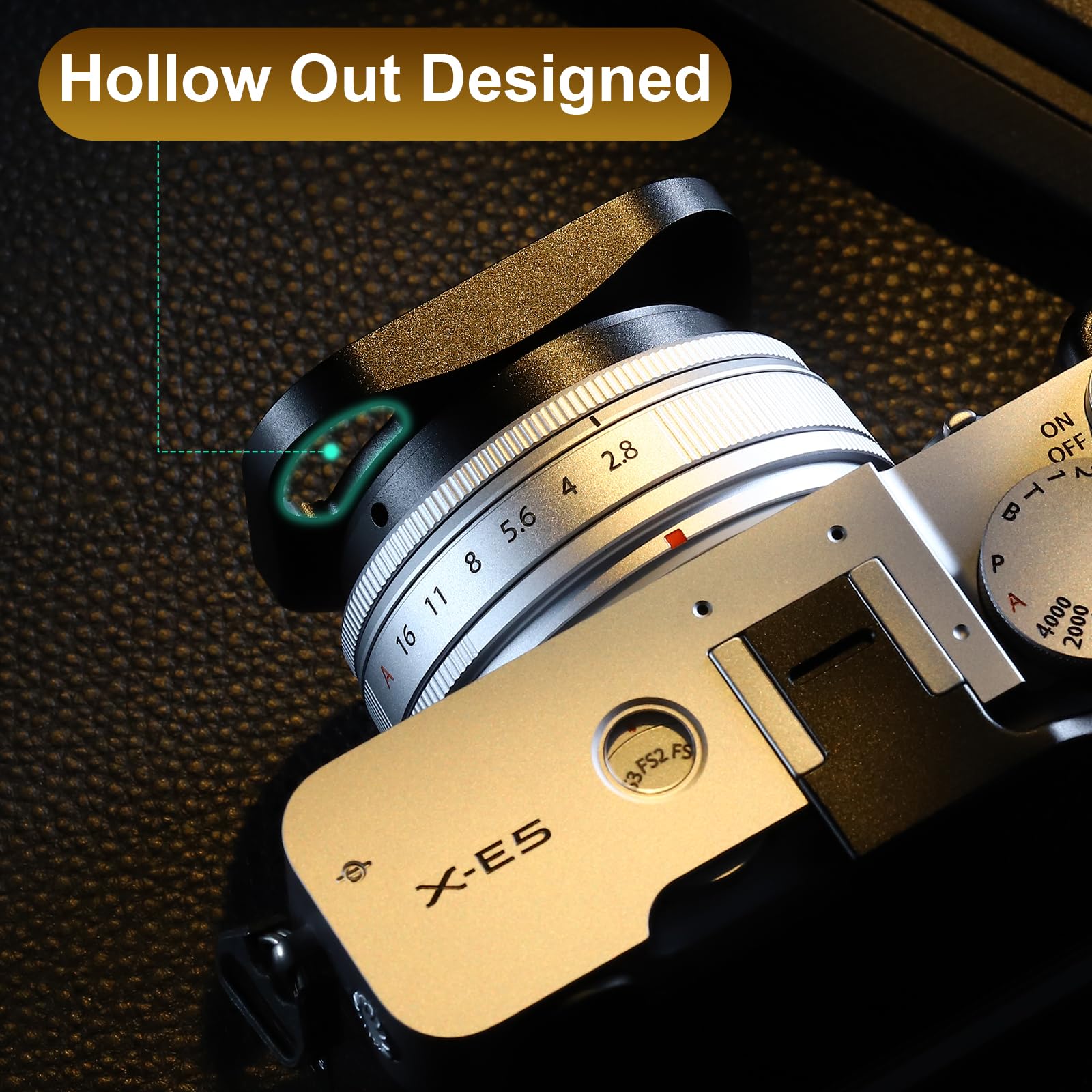 Amazon.com : Haoge Lens Hood Metal Squaret for Fujifilm XE5 XF
