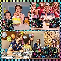 Vista 6 de Sweetude 24 bolsas de neón con cordón, pequeñas de neón que brillan en la oscuridad, regalo de fiesta, mochila con cordón, suministros de decoración