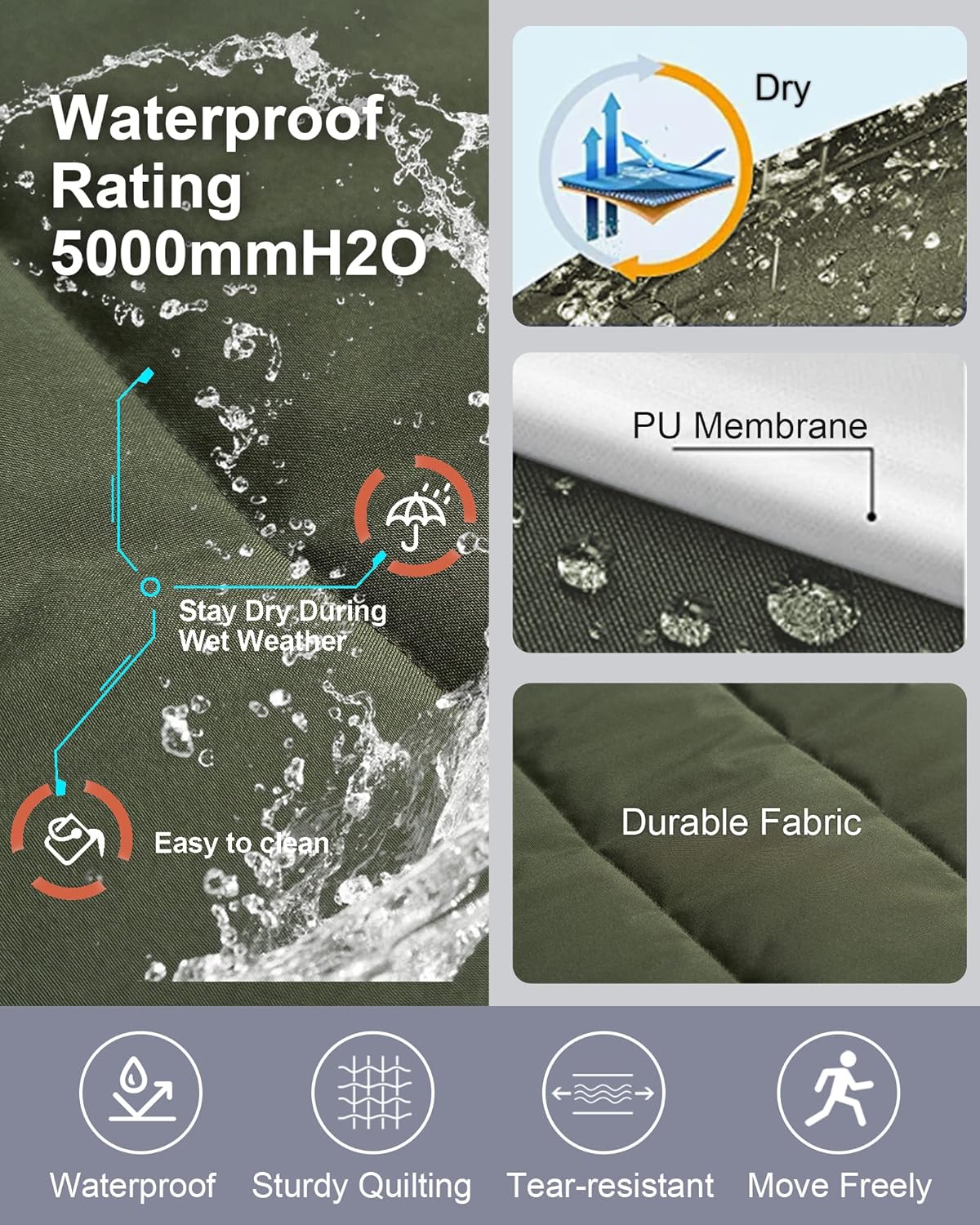 CREATMO US Women's Plus Size Warm Puffer Jacket Waterproof Fleece Lined Winter Coat with Removable Hood - Image 4