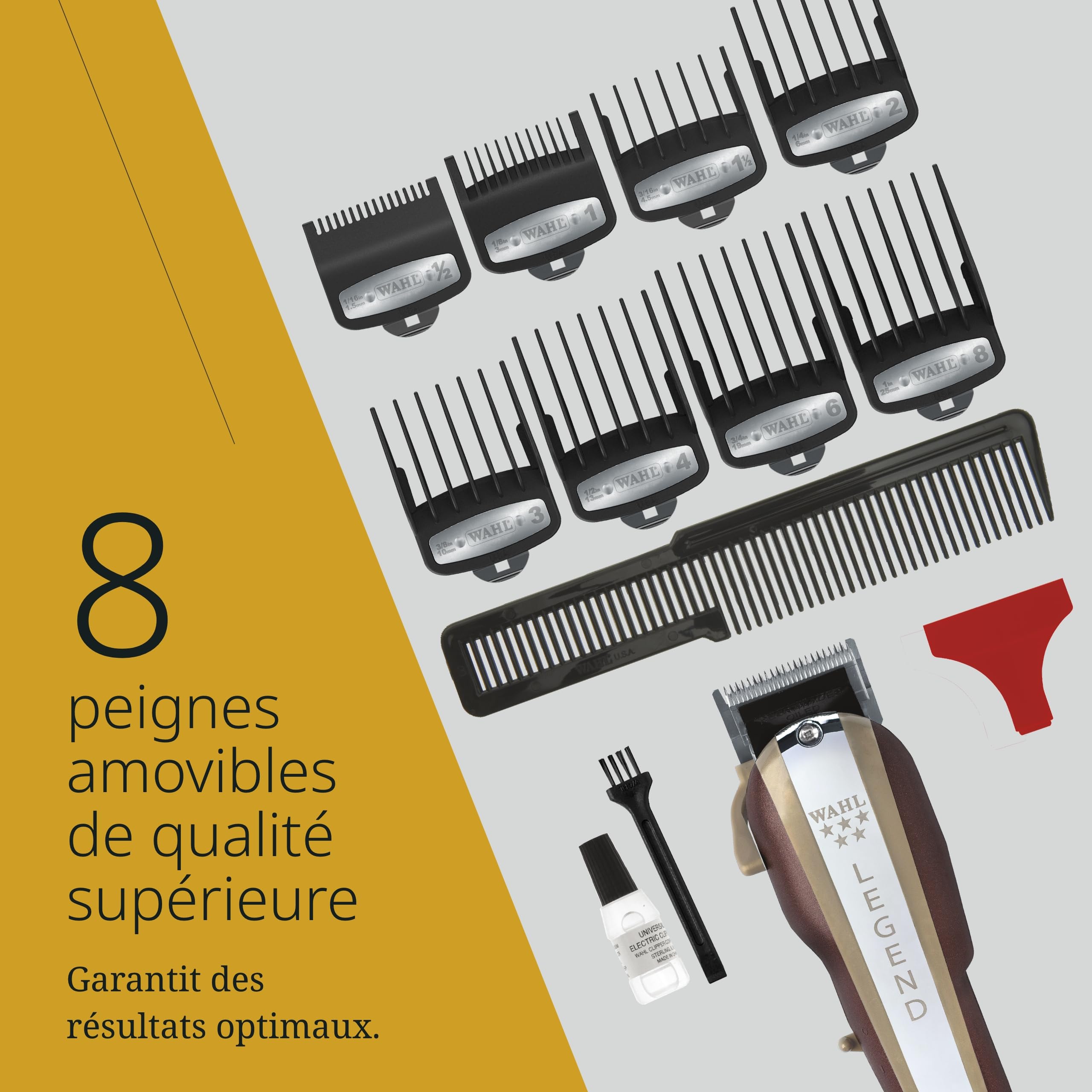 Wahl Legend Hair Clipper Tondeuse professionnelle à longue portée pour fading