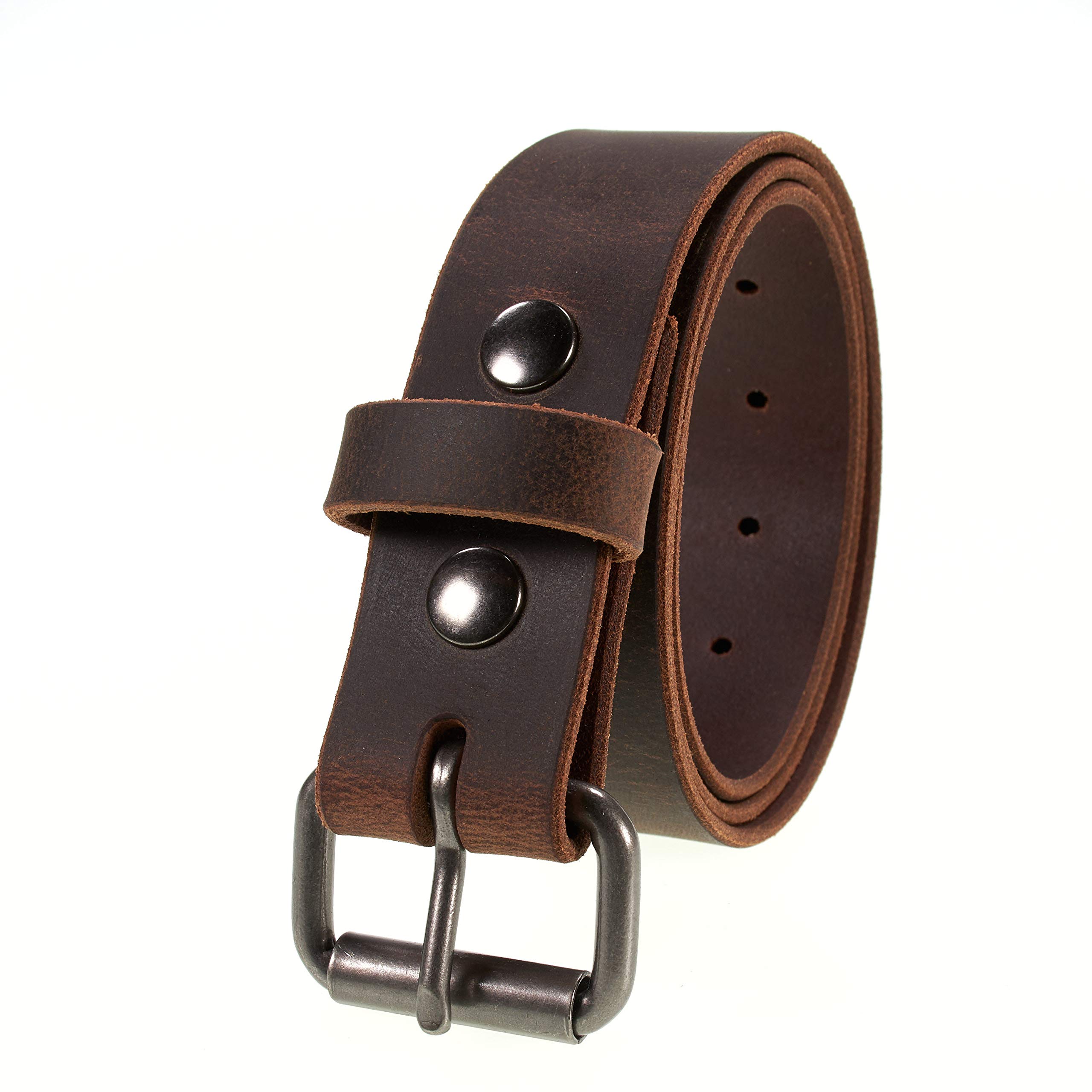 Men's Genuine Buffalo Leather Belt, 1 1/2