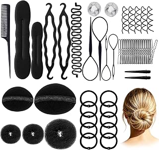 Publicité sponsorisée - Quorumsg Accessoire Cheveux Set, Réutilisable Coiffure Accessoires Kit, Multifonctionnel Accessoir...