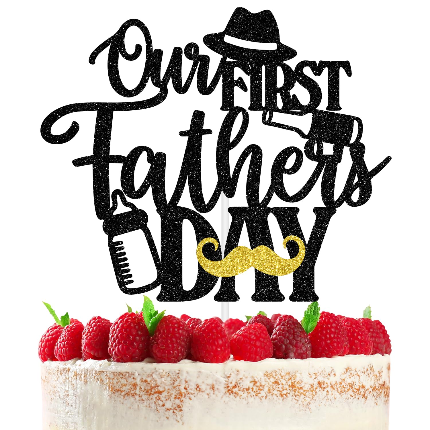 Our First Father’s Day Cake Topper, 1st Father’s Day Cake Decor, Super Dad/Best Dad Ever, We Love Dad/Happy Dad's First Birthday Party Decorations